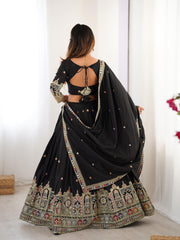 Beautiful Crep Silk Coding Dori With Thread & Sequence Work Lehenga Choli