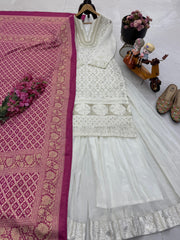 Designer Party-wear Georgette Sequence Embroidery Suit
