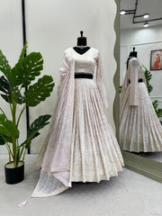 Beautiful Designer Georgette Sequence & Thread Work Lehenga Choli