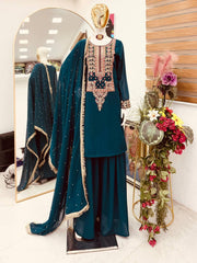 Party Were Georgette Embroidery Work Sarara Set