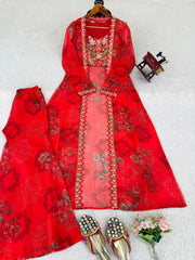 Designer Elegant Tibby Silk Ethnic Wear Sharara Set