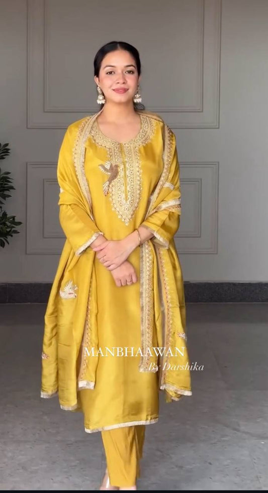 Trending Wedding Roman Silk Cording Sequence Embroidery Work Dress