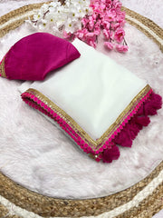Beautiful Designer Soft Georgette with Fancy Lace Saree
