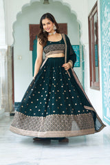 Festival Special Georgette Embroidery Multi Thread & Sequence work Lehenga Choli