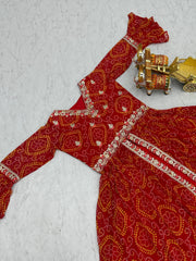 Beautiful Pure Bandhrej Festival Choli With Attached Shrug