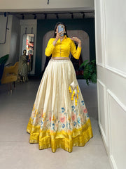 Attractive Dola Silk Printed Work Lehenga Choli