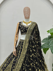 Beautiful Designer Jalpari Silk Sequence & Zari Embroidery Work Lehenga Choli