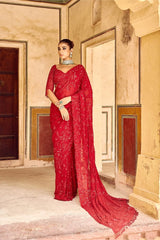 Party-wear Bollywood Style Sequence & Embroidery Work Saree