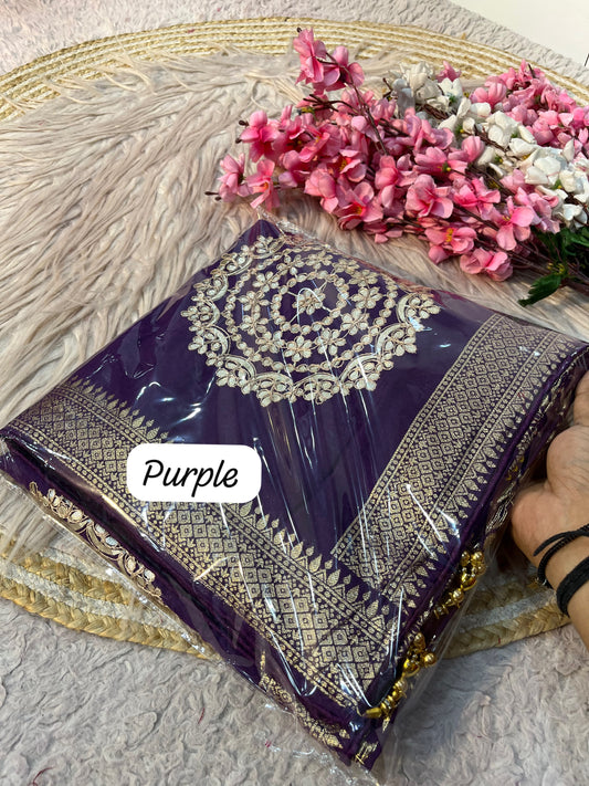 Beautiful Jaipuri Gota patti Work Saree