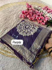 Beautiful Jaipuri Gota patti Work Saree