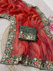 Beautiful Soft Kota Doriya Bandhej Coding Sequence Work Saree