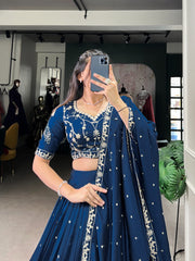Simple Yet Stunning Vichitra Silk Lehenga Choli