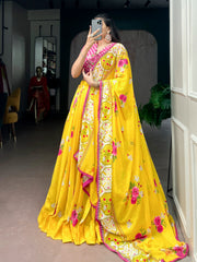 Beautiful Floral Georgette  Elegant Printed Lehenga Choli