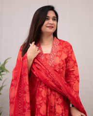 Stylish Hand Block Printed Comfort Dress