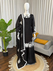 Beautiful Fendy Silk Thread With Sequence Work Suit