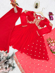 Party-wear Georgette Embroidery Sequence Work Sharara