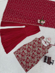 Festive Special Simmer Silk Thread & Sequence Work Sharara