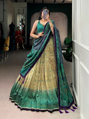 Beautiful Vichitra Silk Printed Lehenga Choli