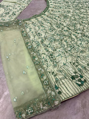 Beautiful Quality Diamond Silk Embroidery Sequins Work Lehenga Choli