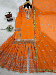 Party-wear Georgette Thread With Sequence Work Sharara