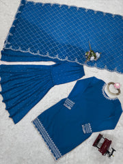 Elegant Georgette Sequence Work Salwar Suit