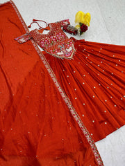 Wedding Special Embroidery Thread & Sequence Lehenga Choli