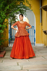 Designer Fendy Silk Sequence Embroidered Ready-made Lehenga Choli