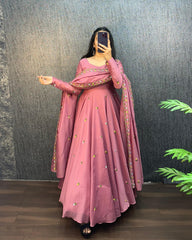 Beautiful Zipsy Silk Embroidery & Sequence Work Gown