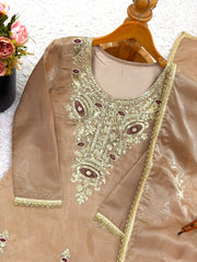 Party-wear Jimmy Choo Silk Embroidery Sequence Work Suit