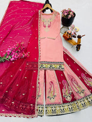 Party-wear Georgette Coding Sequence & Embroidery Work Suit
