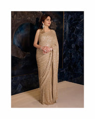 Bollywood Style Georgette Sequence Embroidery Work Saree