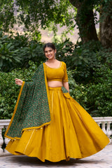 Navratri Nights In this Beautifully Printed Pure Cotton Lehenga Choli