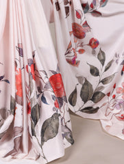 Beautiful Satin Silk Printed Saree