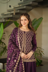 Beautiful Designer Fendy With Rich Beads Embroidered Work Dress