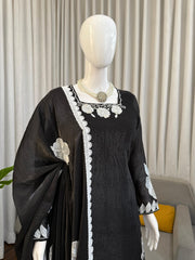 Beautiful Fendy Silk Thread With Sequence Work Suit