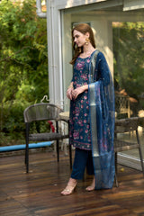 Elegant Straight Rayon Kurti Pant Dupatta Set