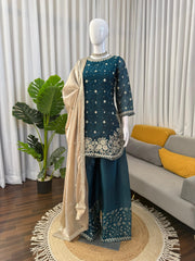Elegant Ethnic Wear Gmy Silk Pearl work Suit