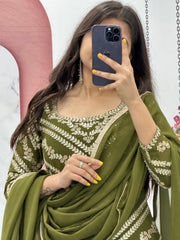 Party-wear Beautiful Georgette Embroidery & Sequence Work Sharara