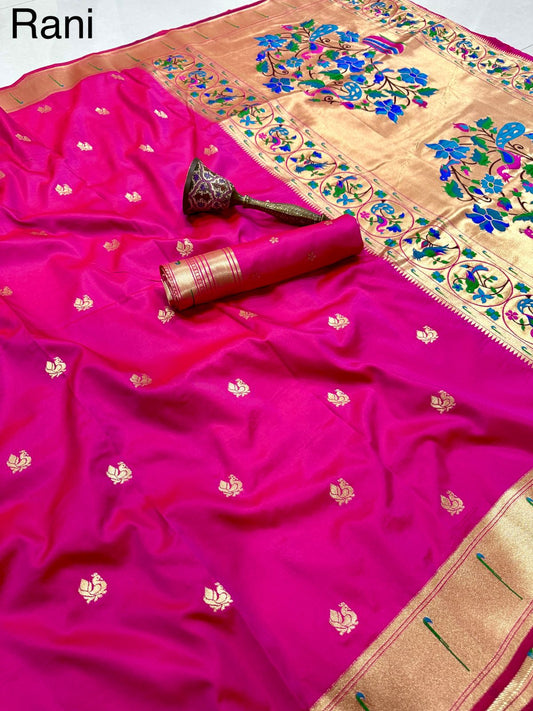 Beautiful Pure Soft Kanchivaram Paithani Silk Saree