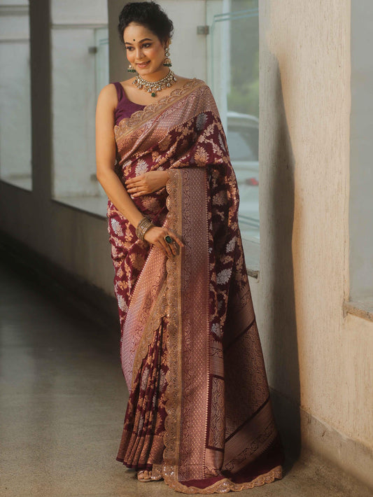 Beautiful Nita Ambani Inspired Banarsi Katan Silk Saree