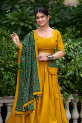 Navratri Nights Pure Cotton Plain With Gotta Patti Lehenga Choli