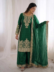 Festive Special Jimmy Silk Embroidery Coding Sequence Work Designer Suit