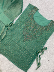Trendy Stylish Salsa Silk Designer Shirt & Pant With Hand Embroidery Shrug