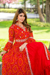 Beautiful Pure Bandhrej Festival Choli With Attached Shrug