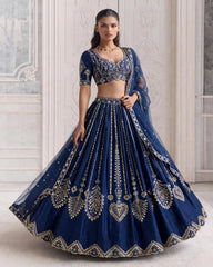 Beautiful Diamond Silk Coding Embroidery & Sequence Work Lehenga Choli