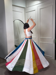 Navratri Special Mirror Work For Legacy Pure Rayon Lehenga Choli