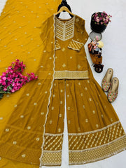 Festive Special Georgette Embroidery Sequence Work Suit