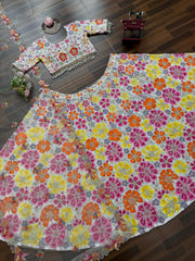 Party-wear Georgette Thread With Sequence Work Lehenga Choli