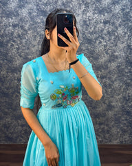 Festival Special Pure Soft Kota Doriya Gown