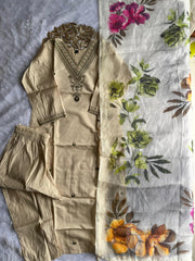 Beautiful Roman Silk Embroidery With Sequence Work Dress